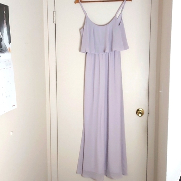 Show Me Your Mumu Caitlin Ruffle Maxi Dress Lavender Purple Size XS - Picture 2 of 14